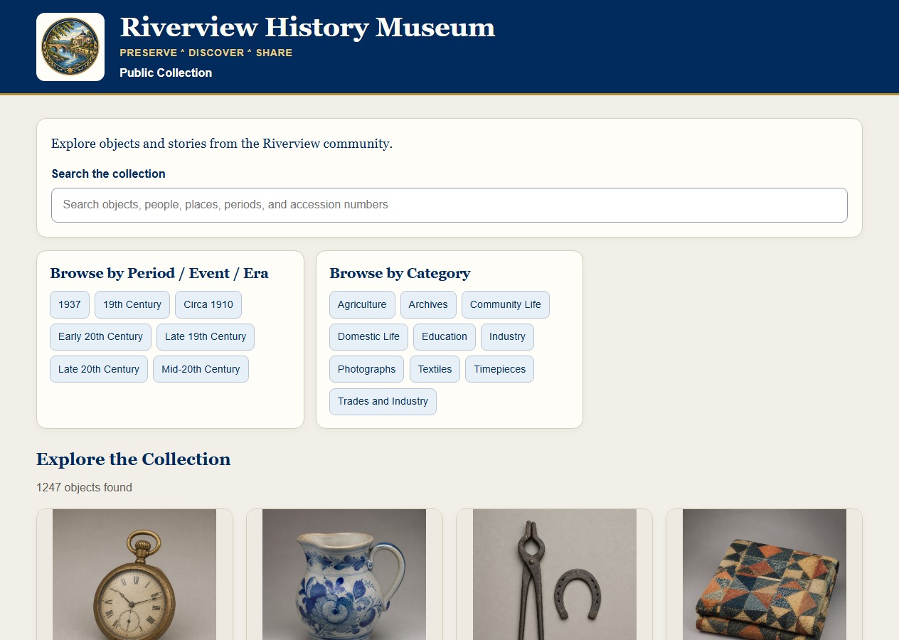 Museum-controlled Public Collection website